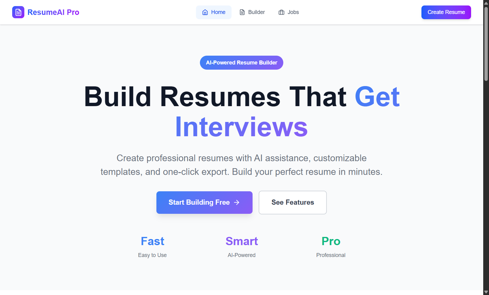 ResumeAI Pro